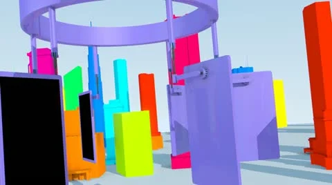 Rotating Screens (HD+Loop) Video stock 22287638