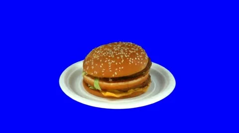 Rotating seamless looping Big Mac (Combo) 1 Stock Footage 11339885