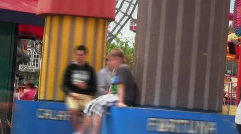 Rotating seat at Prater Timelapse 2 (Dutch Angle) Stock Footage 22243137