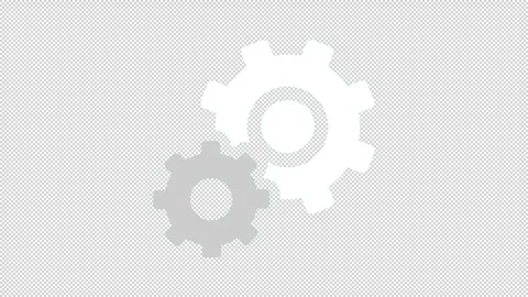 Rotating Settings Gears Icon Animation Transparent Background Stock Footage 335278501
