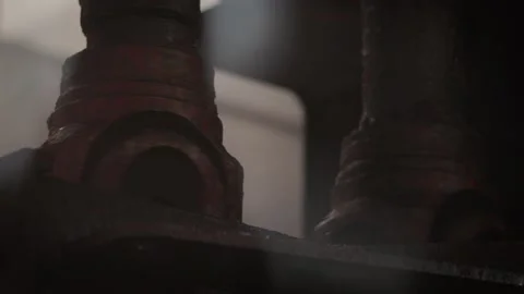 Rotating shafts in the factory workshop Stock Footage 172226715