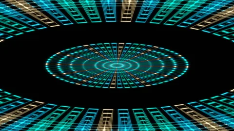 Rotating shape on black background, loop Vidéo 156764922