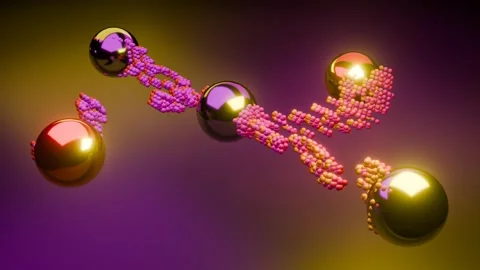 Rotating Shapes with Particles 4K VJ Loop - Dynamic Music Background Animati Stock Footage 300079402