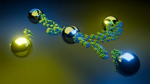 Rotating Shapes with Particles 4K VJ Loop - Dynamic Music Background Animati Stock Footage 300079411