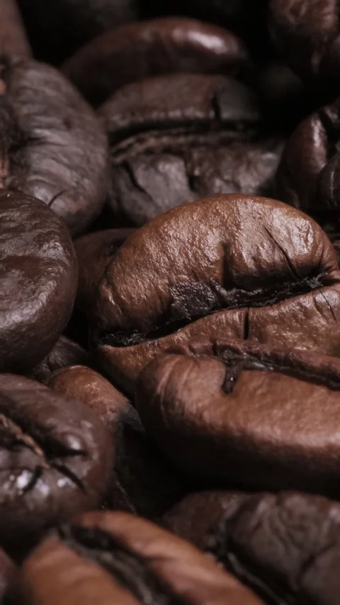 Rotating shot of delicious roasted coffee beans Stock Footage 276744652