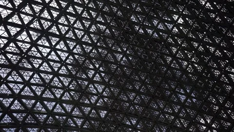 Rotating Shot of Geometric Facade @ Future of Us Pavilion Stock Footage 246328494