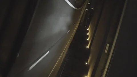 Rotating Shot Of The Highway From a Car Stock Footage 117171504