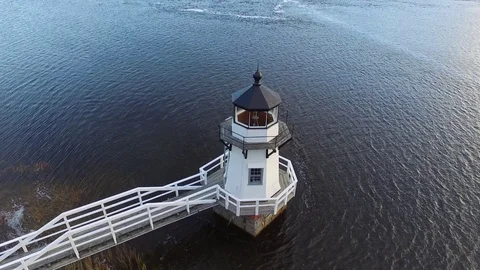 Rotating Shot of a Lighthouse Stock Footage 97545606