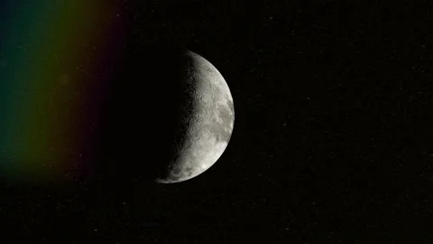 Rotating shot of moon moon close up in space Stock Footage 239216855