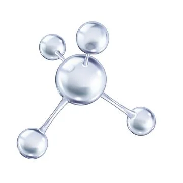 Rotating silver collagen molecule model illustration Stock Illustration