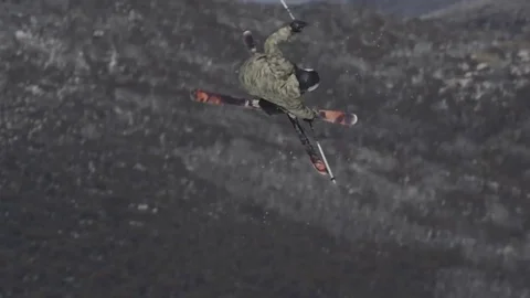 Rotating ski jump. Stock Footage 81882400