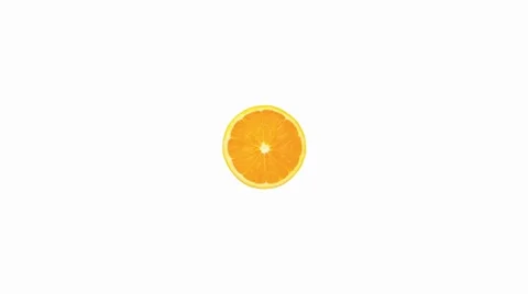 A rotating slice of orange Stock Footage 8574363
