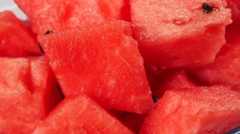 Rotating slices of watermelon Video stock 68351875