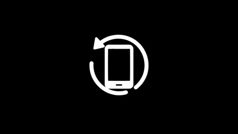 Rotating smartphone screen animation on black background Stock Footage 320210022