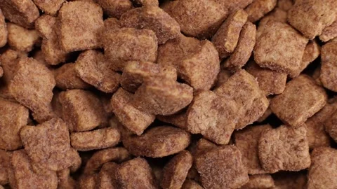 Rotating snack pads fast breakfast, top view Video stock 243724074