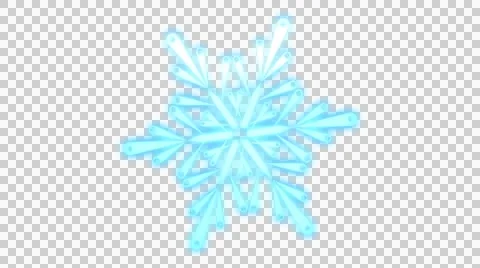 Rotating Snowflake 1 + Alpha Channel + Loop 库存影片 44295005
