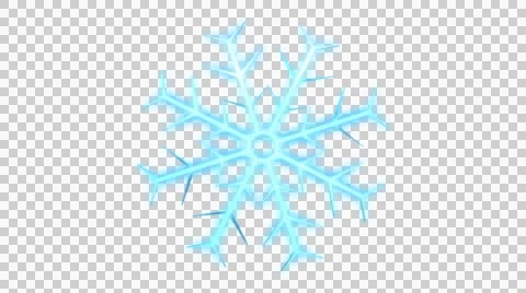 Rotating Snowflake 2 + Alpha Channel + Loop 库存影片 44300230