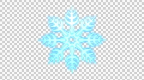 Rotating Snowflake 3 + Alpha Channel + Loop 库存影片 44300266