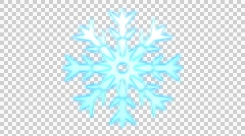 Rotating Snowflake 4 + Alpha Channel + Loop 库存影片 44300270