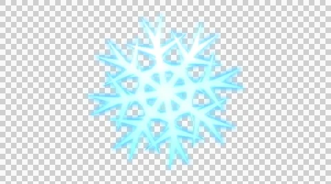Rotating Snowflake 5 + Alpha Channel + Loop 库存影片 44300309
