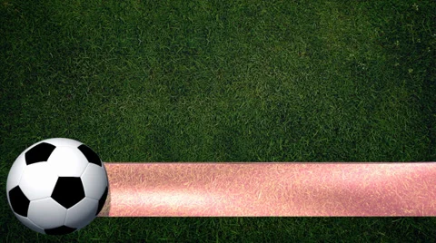 Rotating Soccer Ball with banner on playing field - Background  Видео 39729065