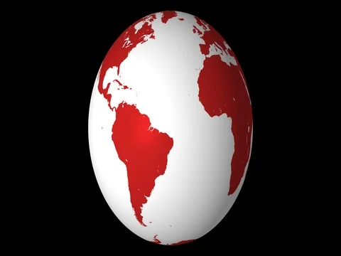 Rotating solid globe centered on the Equator, looping, with alpha channel, 4k Stock Footage 78928875