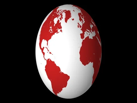 Rotating solid globe, Northern hemisphere, looping, with alpha channel, 4k 30fps Vídeos de archivo 78929867