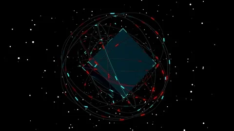 Rotating Space Object Stock Footage 74103383
