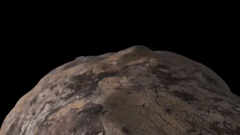 Rotating Space Rock w Alpha - LOOP 動画素材 126778752