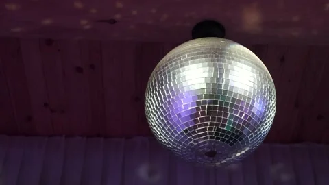 Rotating sparkling mirror  disco ball. Concept of night party. Stock Footage 158134913
