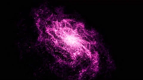 Rotating sparkling spiral on black background. Animation. Bright, luminous Stock Footage 130653287