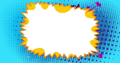 Rotating Speech Bubble on BLue From Green Screen Stock Footage 167048625