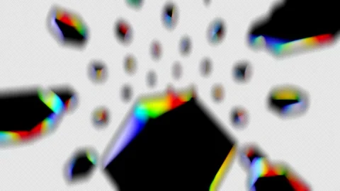 Rotating sphere of brightly multicolored 3D crystals Stock Footage 242572218