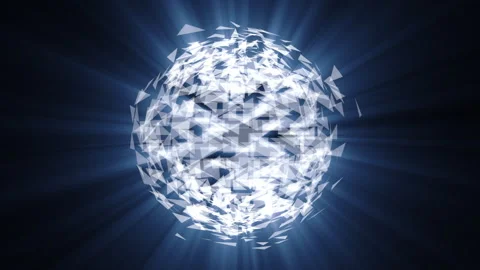 Rotating sphere made of triangular mosaic 5 Stock Footage 277901955