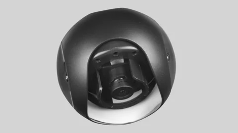 Rotating spherical security camera Video stock 133087041