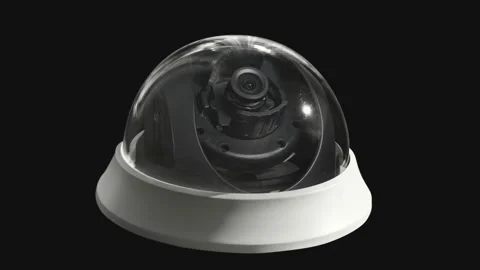 Rotating spherical security camera Video stock 136123493