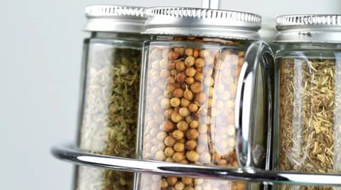 Rotating spice rack and cook Video stock 8764132