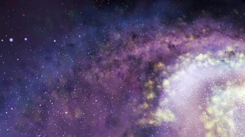 Rotating spiral galaxy - deep space exploration Video stock 45423569