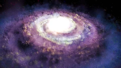 Rotating spiral galaxy - deep space exploration Video stock 45425543