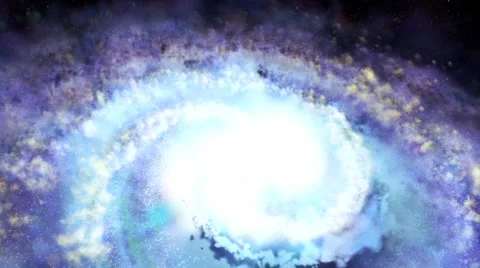 Rotating spiral galaxy - deep space exploration Stock Footage 46012569