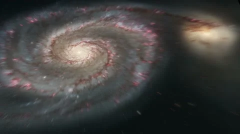 Rotating Spiral Galaxy - Deep Space Exploration Stock Footage 62054111