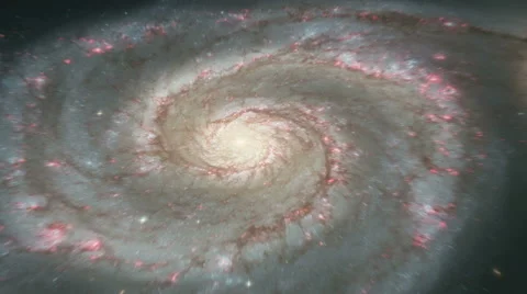 Rotating Spiral Galaxy - Deep Space Exploration Video stock 68182267
