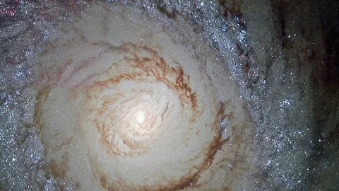 Rotating spiral galaxy - deep space exploration Stock Footage 75656211