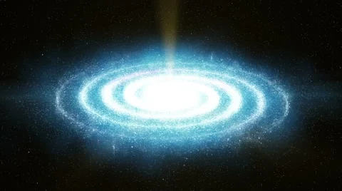 Rotating Spiral Galaxy In Space Video stock 63331619