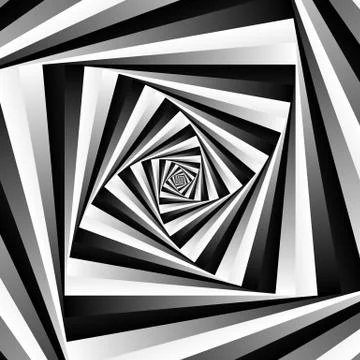 Rotating spiral grayscale geometric background - Abstract pattern 스톡 일러스트