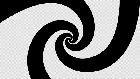 Rotating spiral on transparent background with alpha channel. 動画素材 305244604