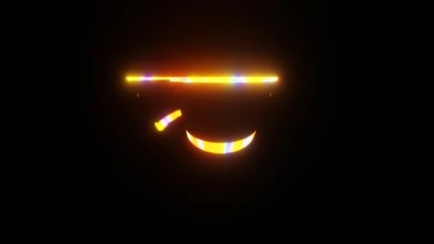 Rotating spiral twisted figure with multicolored glowing color on black backgrou Stock Footage 301860327