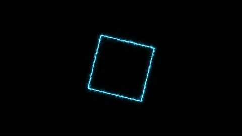 Rotating Square Blue Electric Effect Background 4K 60 FPS Stock Footage 142317892