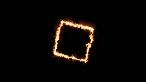 Rotating Square Fire Effect Background 4K 60 FPS Stock Footage 142317880