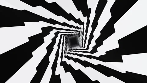 Rotating square hypnotic optical illusion tunnel loop animation Stock-Footage 278693140